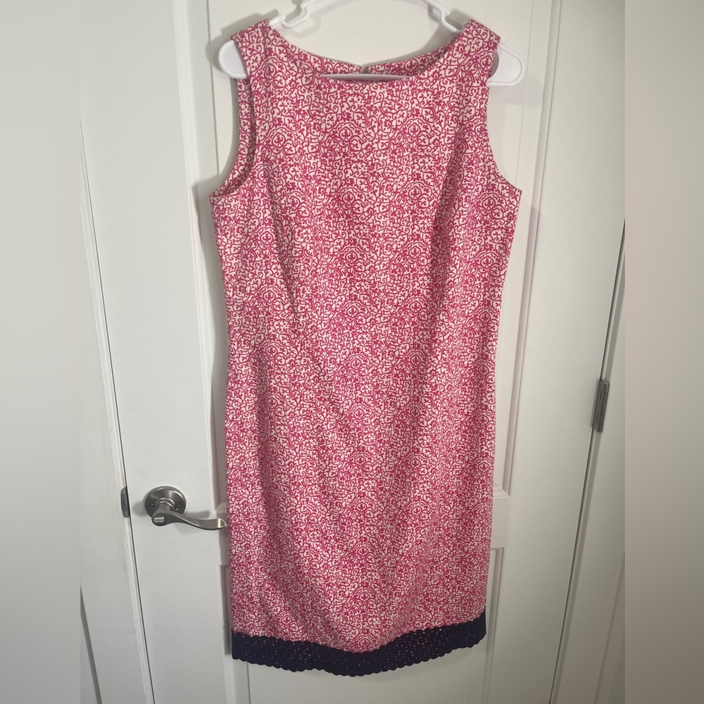 Talbots Pink Sleeveless Shift Dress 10 | Classic Workwear Style